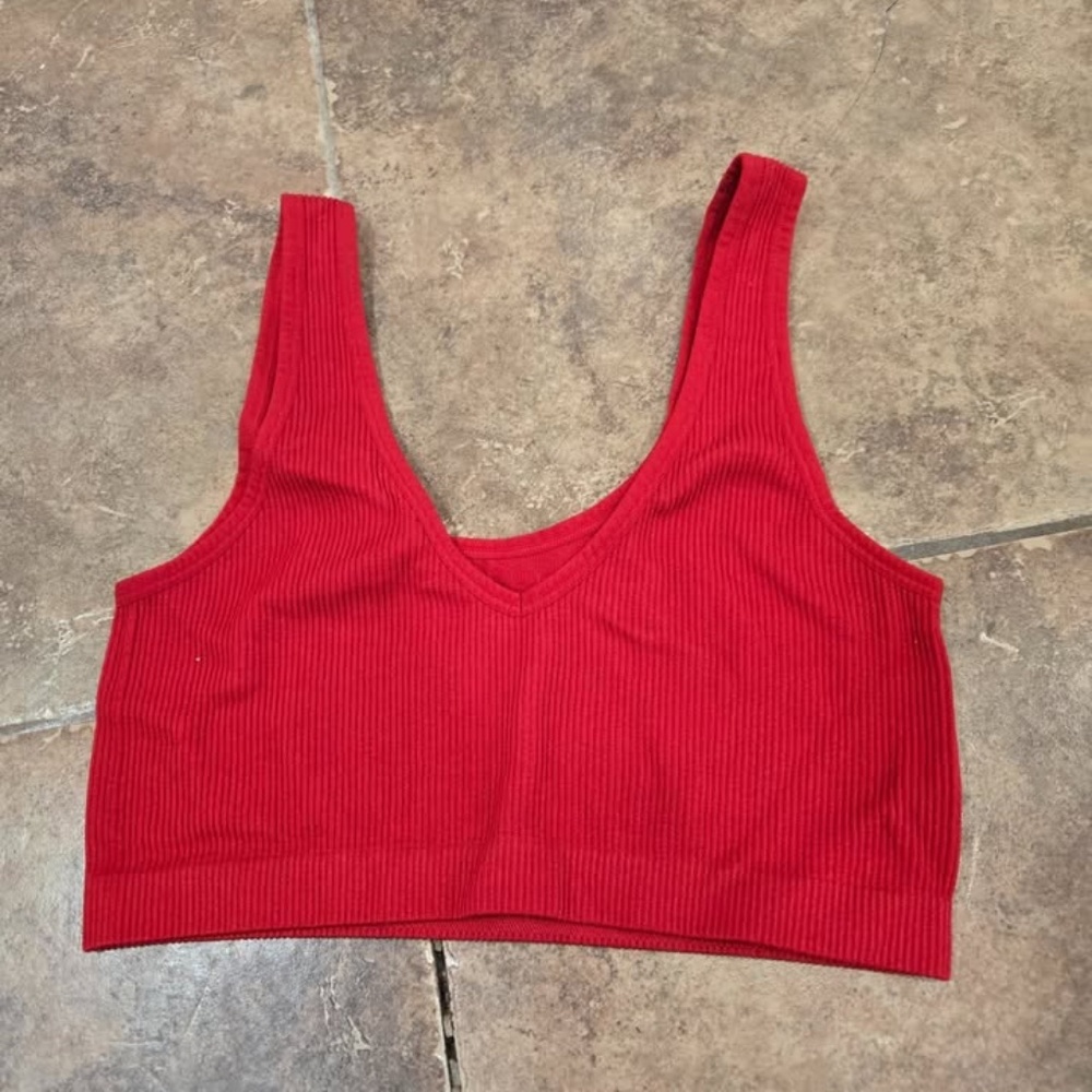 Colsie Ribbed Bralette Tank (Size L) - Picture 3 of 3